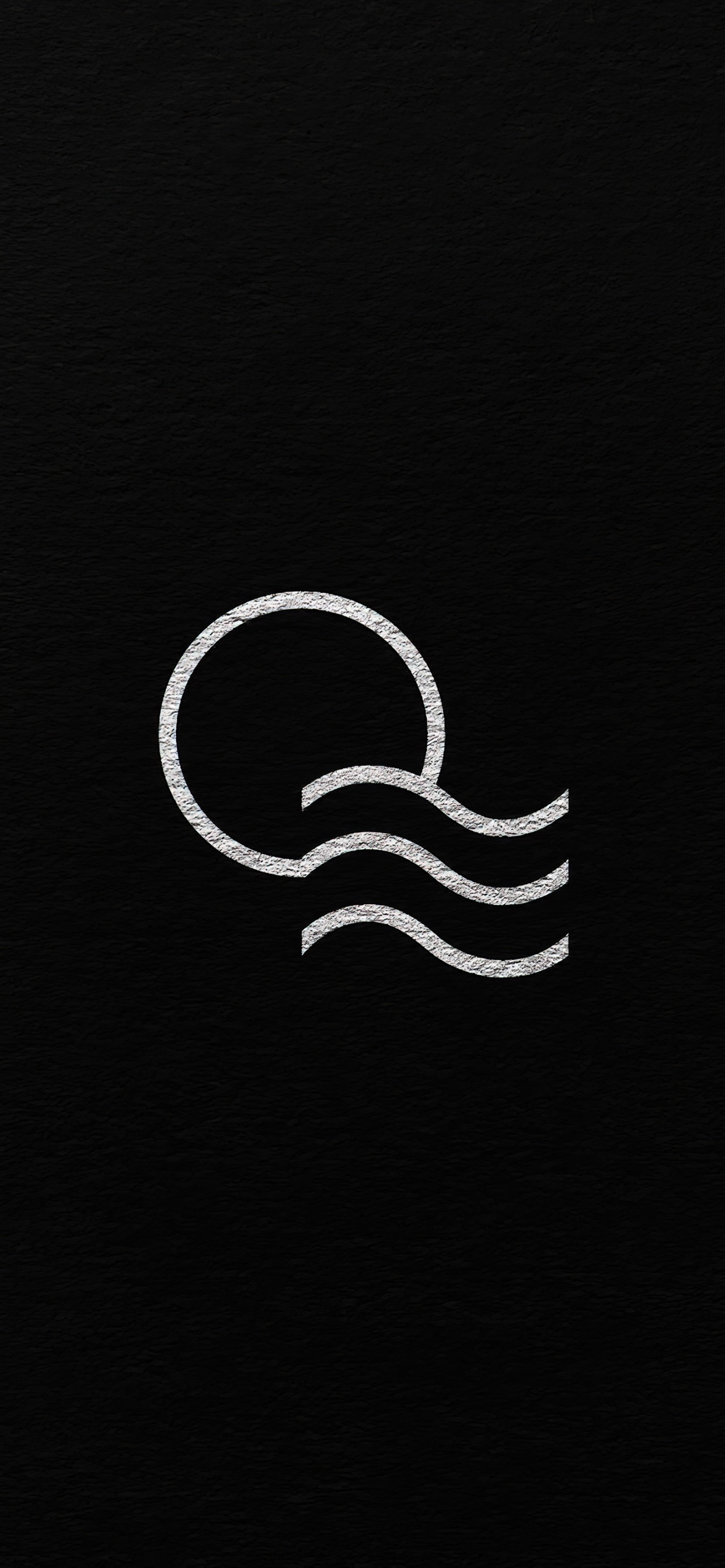 Обои лого, черный и белый, полумесяц, арт, почерк в разрешении 1242x2688