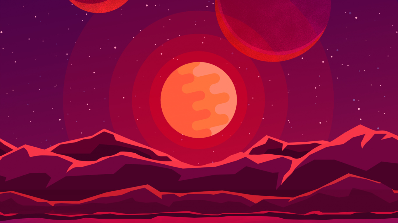 Обои градиентное пространство, атмосфера, жидкий, пурпур, мир в разрешении 1366x768