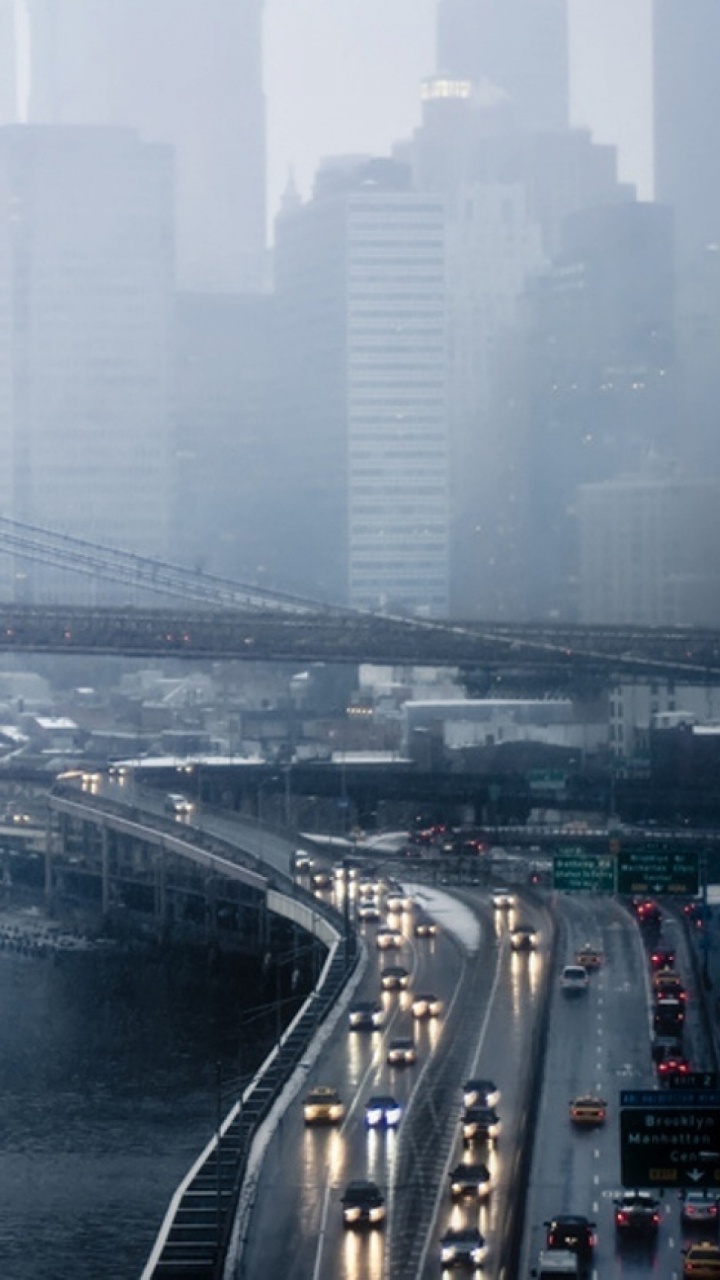 Обои городской пейзаж, метрополия, город, городской район, мост в разрешении 720x1280