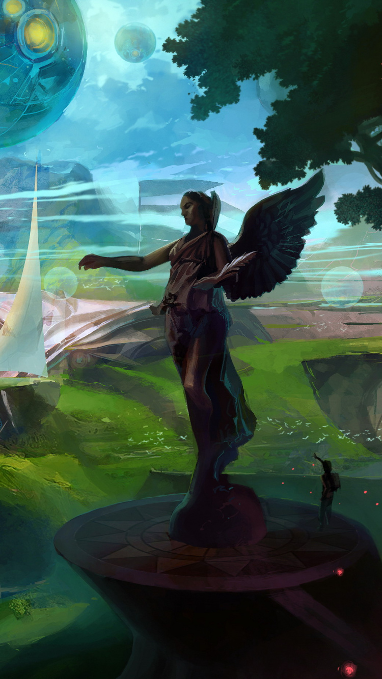 Обои научная фантазия, Научная фантастика, фэнтези, фантастическое искусство, арт в разрешении 750x1334