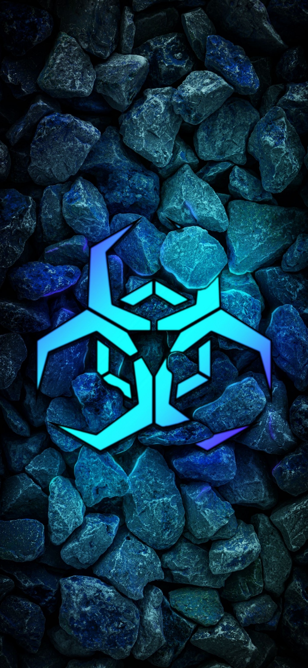 Обои синий, лазурный, арт, Аква, полутона и оттенки в разрешении 1242x2688