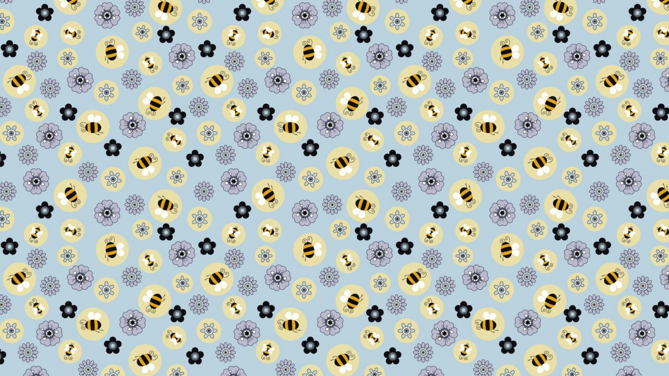 Обои бумага, текстура, узор, пурпур, пчела в разрешении 1366x768