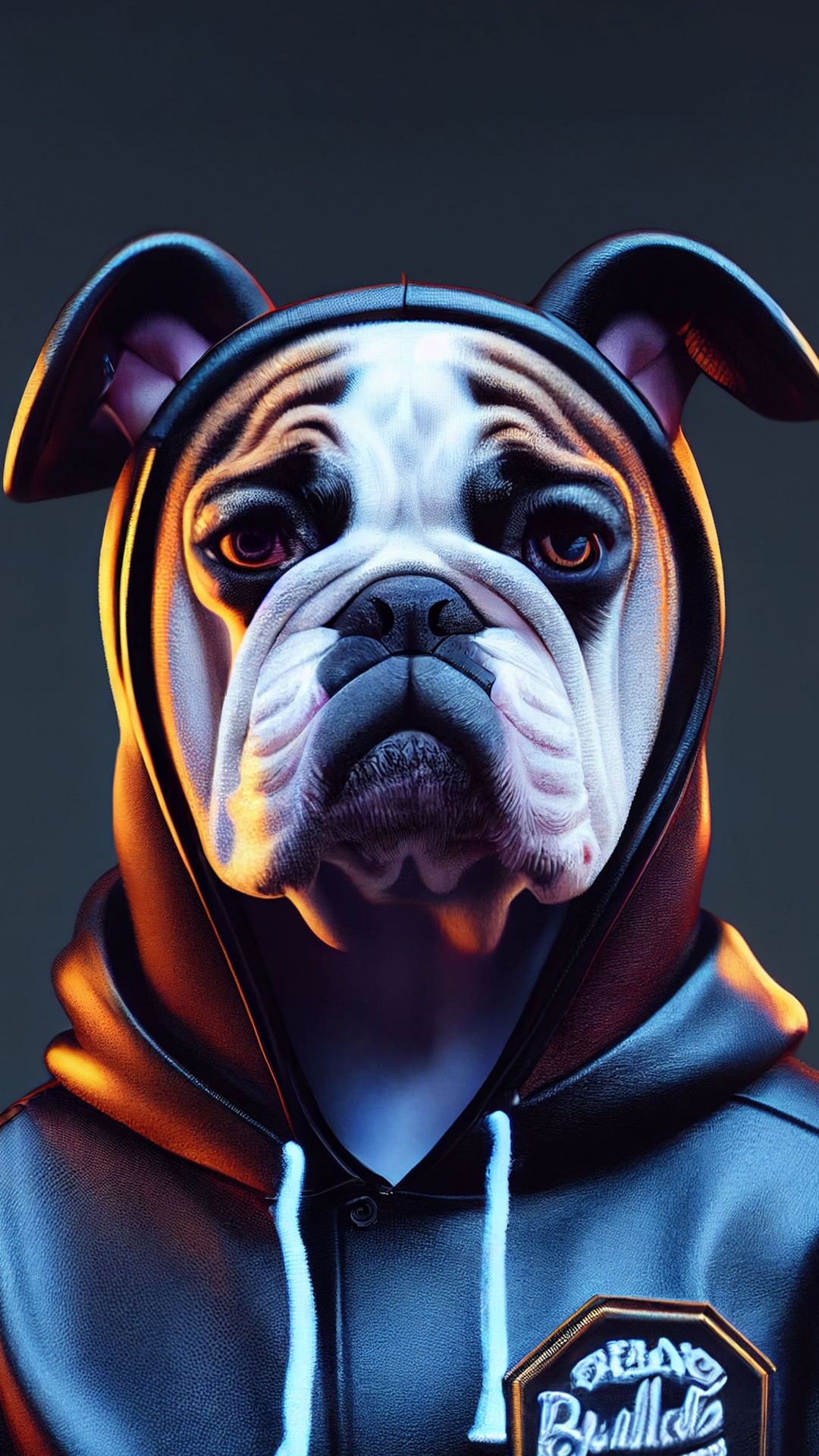 Обои собака компаньон, Бульдог, датский дог, собака породы, олененок в разрешении 1080x1920