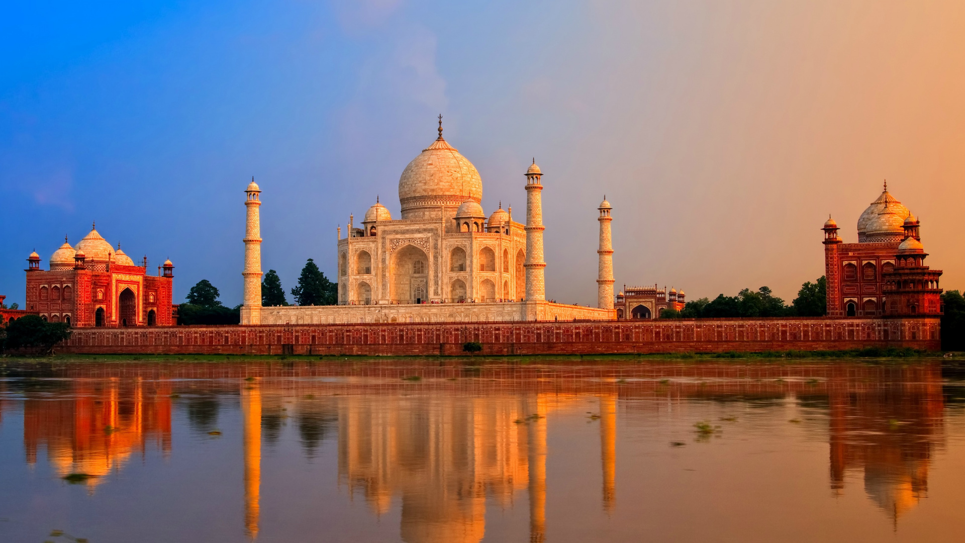 Обои Тадж-Махал, Агра Форт, Дели, Фатехпур Сикри, ориентир в разрешении 1920x1080