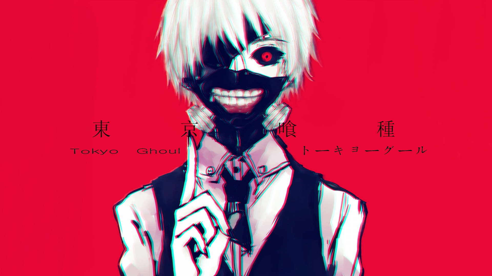 Обои Кен kaneki, Токио вурдалак, аниме, Манга, иллюстрация в разрешении 1920x1080