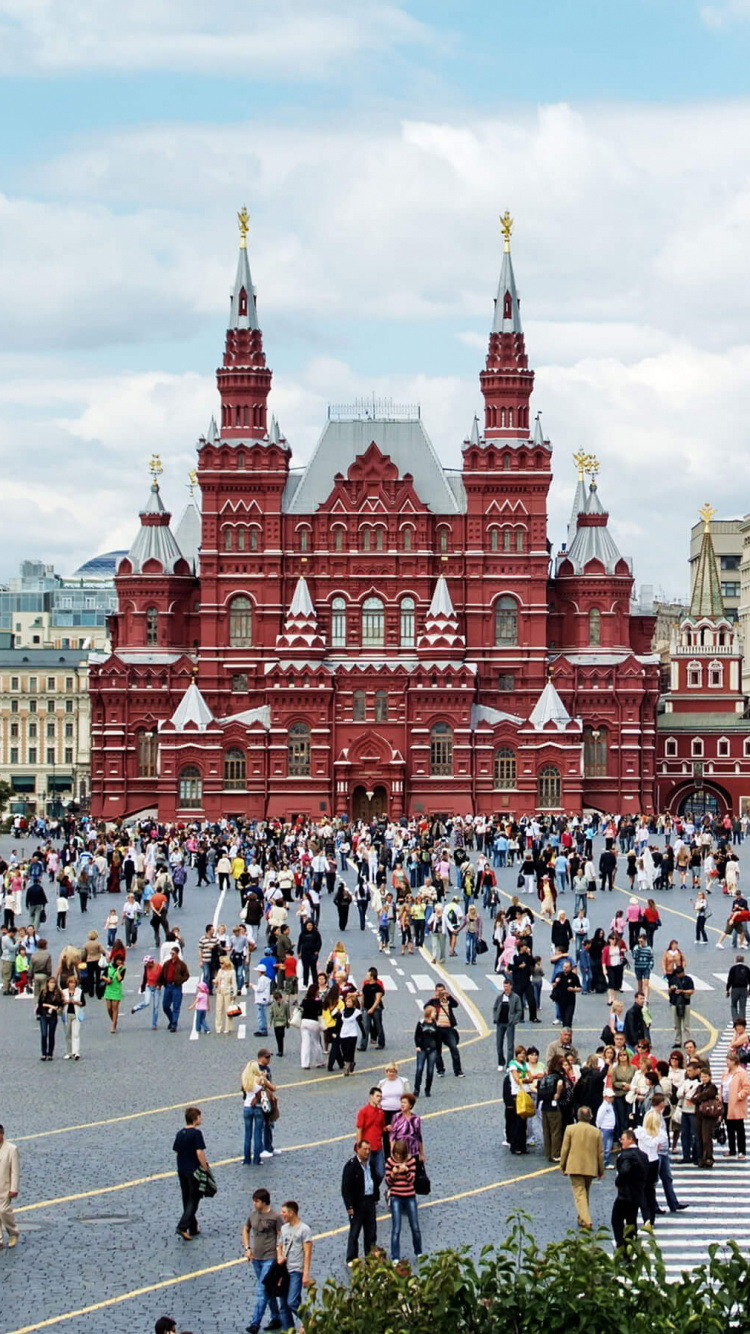 Обои Красная площадь, ориентир, туризм, город, городская площадь в разрешении 750x1334