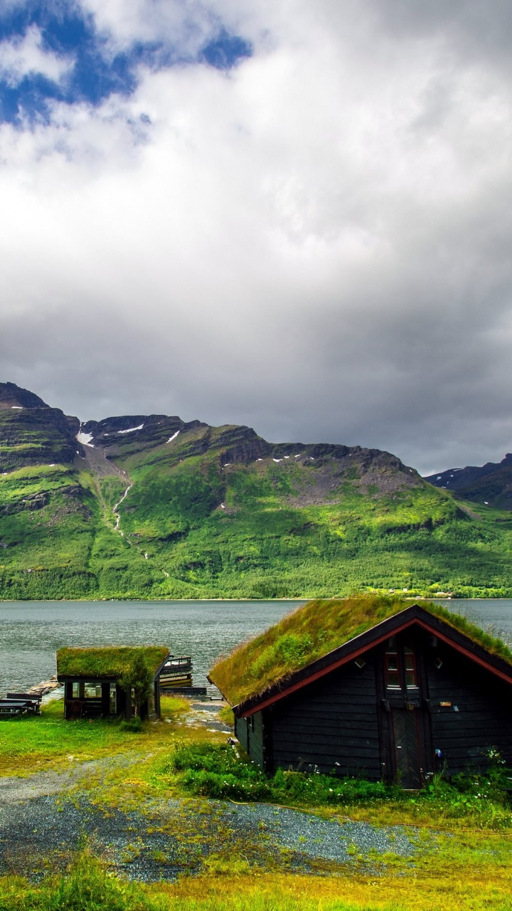 Обои природа, нагорье, гора, облако, дикая местность в разрешении 720x1280