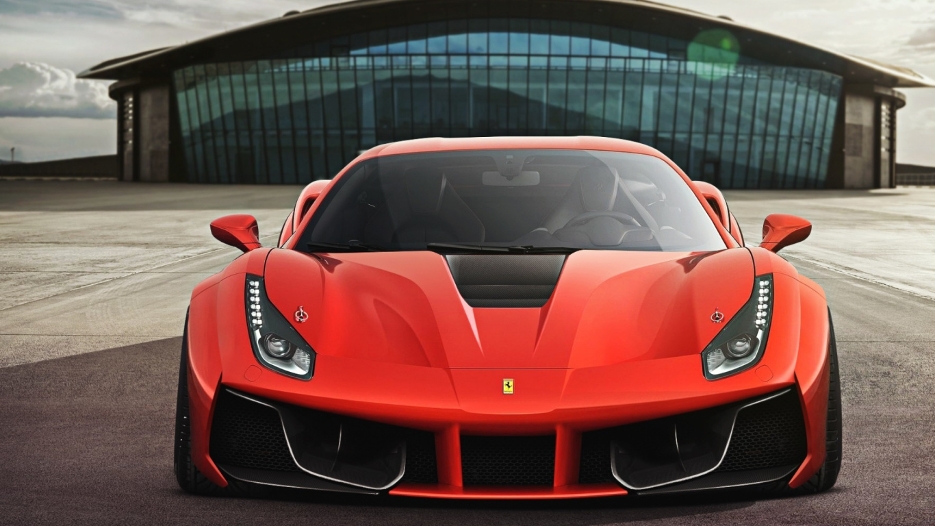 Обои laferrari, спорткар, суперкар, Феррари 458, красный цвет в разрешении 1366x768