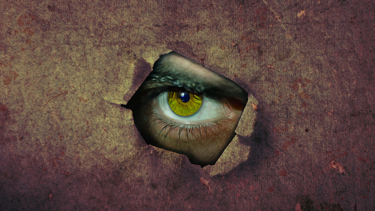 Обои глаз, лицо, зеленый, радужная оболочка, орган в разрешении 1280x720