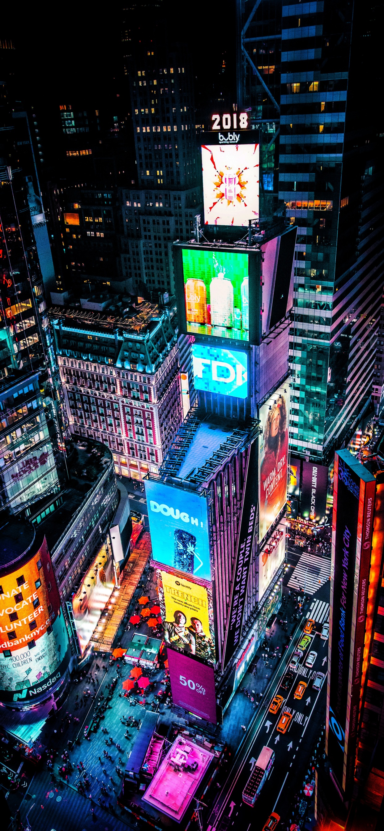 Обои Тайм-сквер обои, таймсквер, здание, небоскреб, городской пейзаж в разрешении 1242x2688