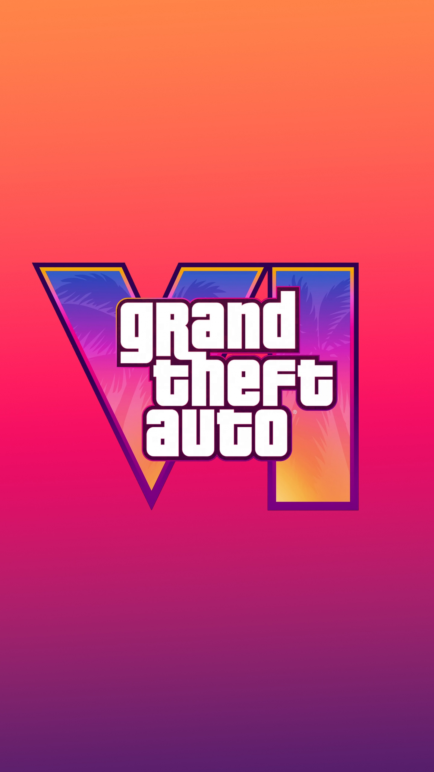 Обои графический дизайн, Гта ВИ, gta vice city, grand theft auto, лого в разрешении 1440x2560