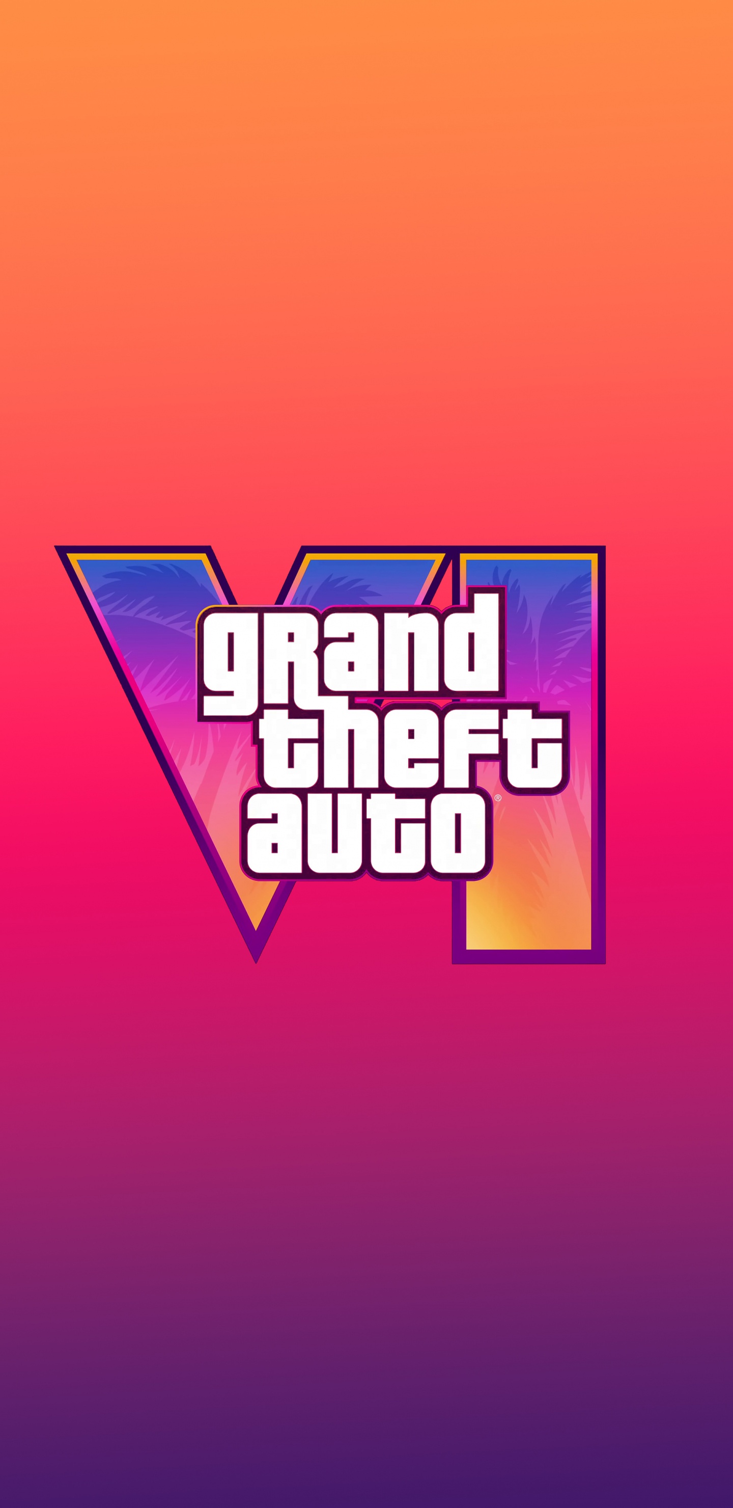 Обои графический дизайн, Гта ВИ, gta vice city, grand theft auto, лого в разрешении 1440x2960