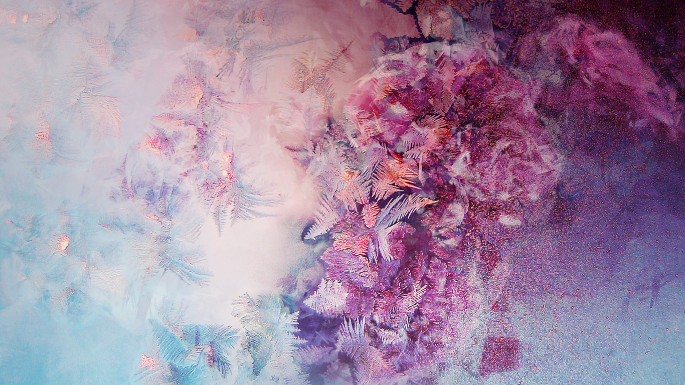 Обои Один пользовательский интерфейс, розовый, пурпур, синий, акварельные краски в разрешении 1366x768