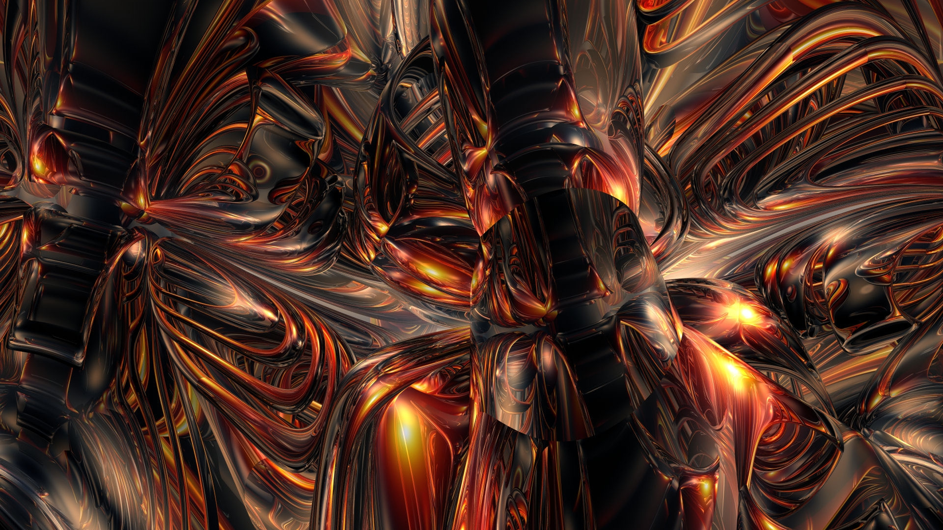 Обои фрактальное искусство, узор, симметрия, фрактал в разрешении 1920x1080