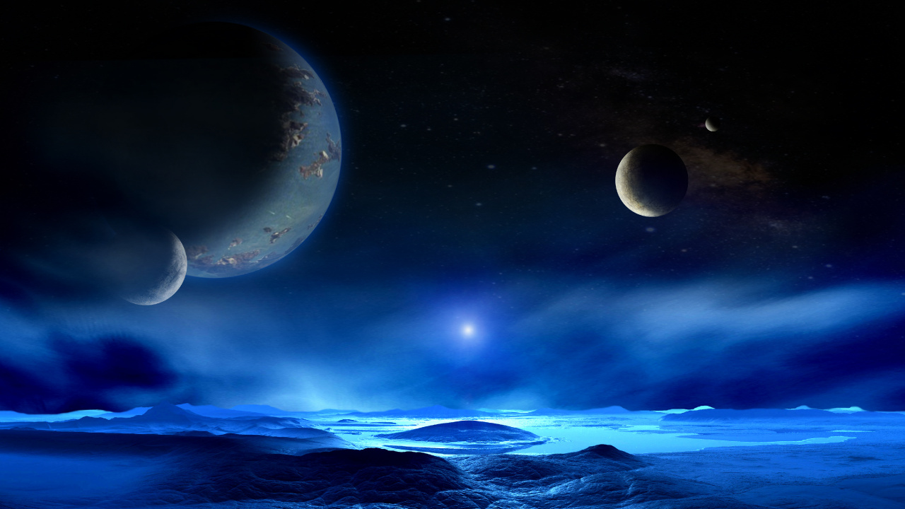 Обои планета, космическое пространство, атмосфера, астрономический объект, космос в разрешении 1280x720