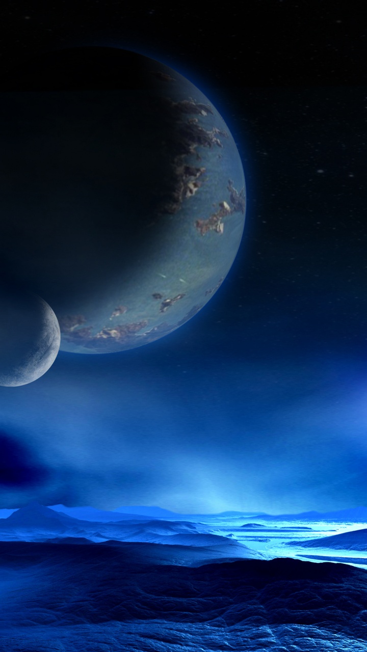 Обои планета, космическое пространство, атмосфера, астрономический объект, космос в разрешении 720x1280