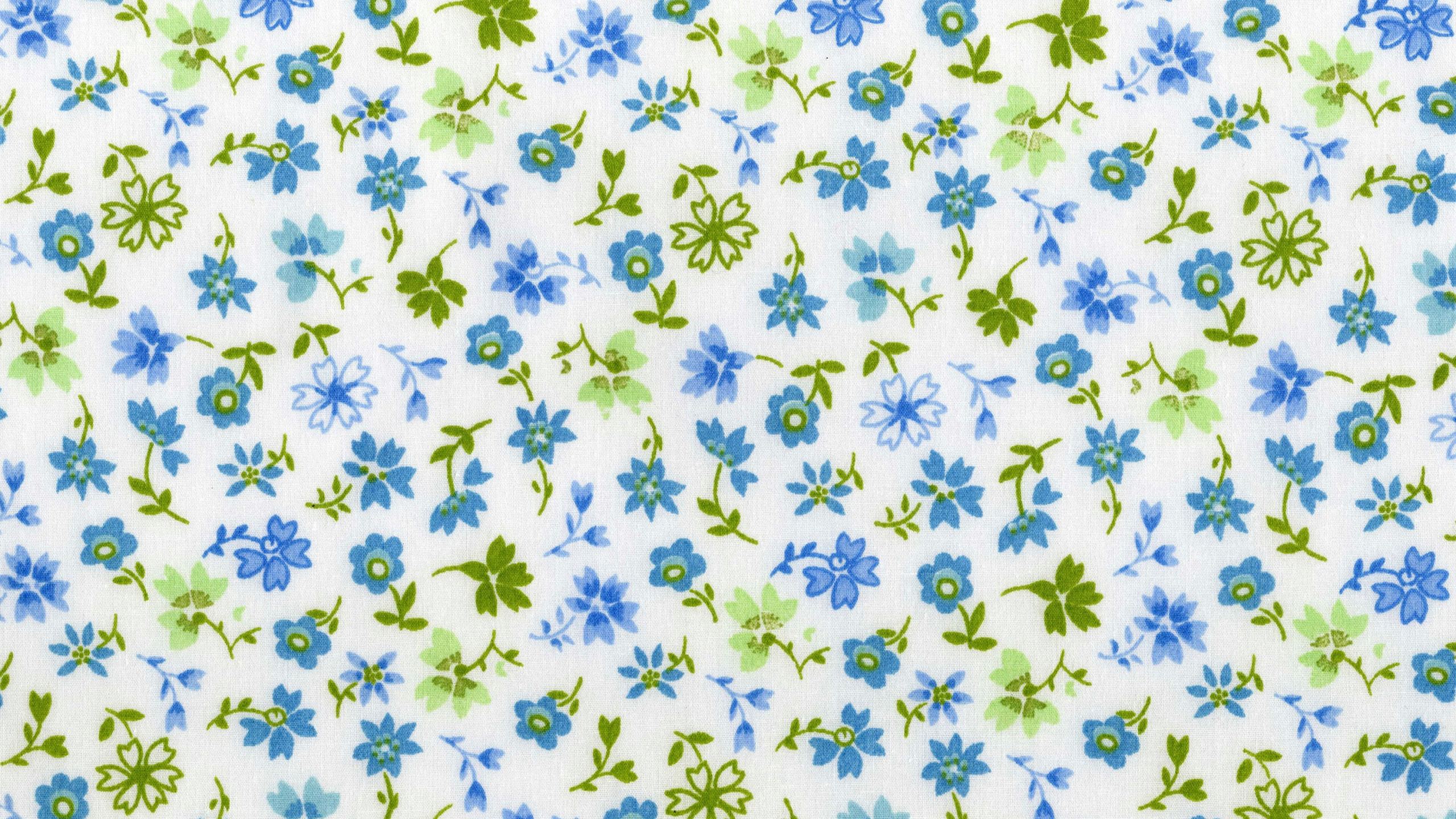Обои ткань, узор, синий, дизайн, цветок в разрешении 2560x1440