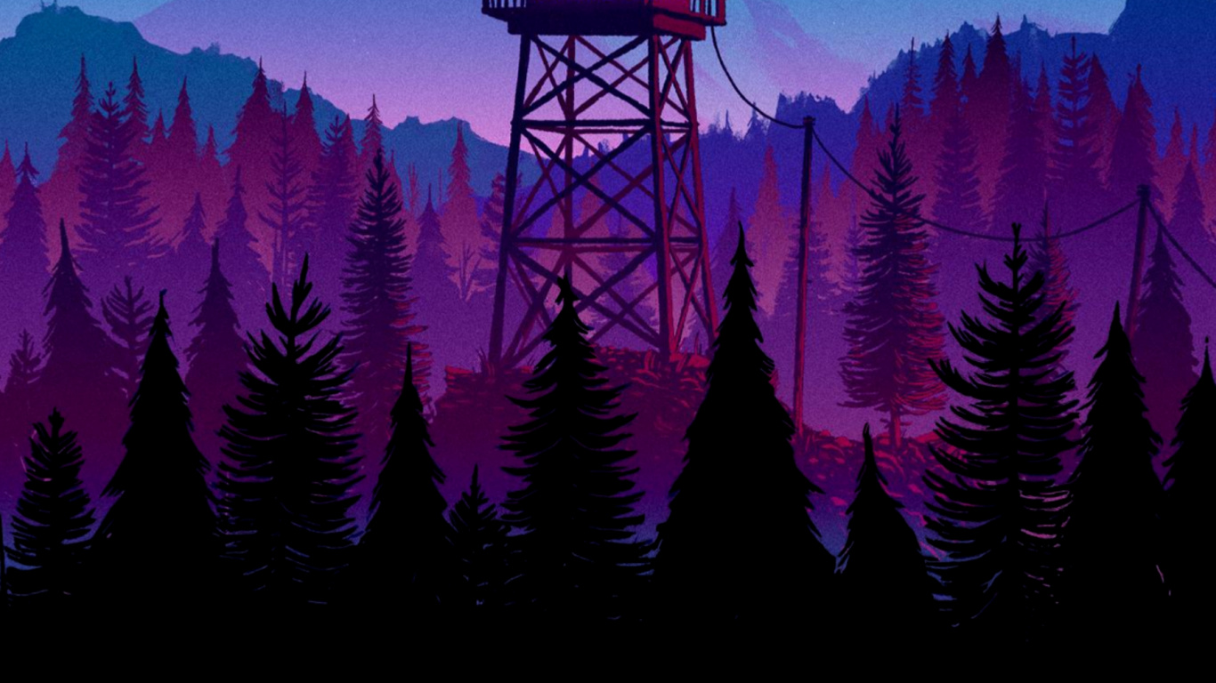 Обои Firewatch, смартфон, планшет, вечер, сумрак в разрешении 1366x768