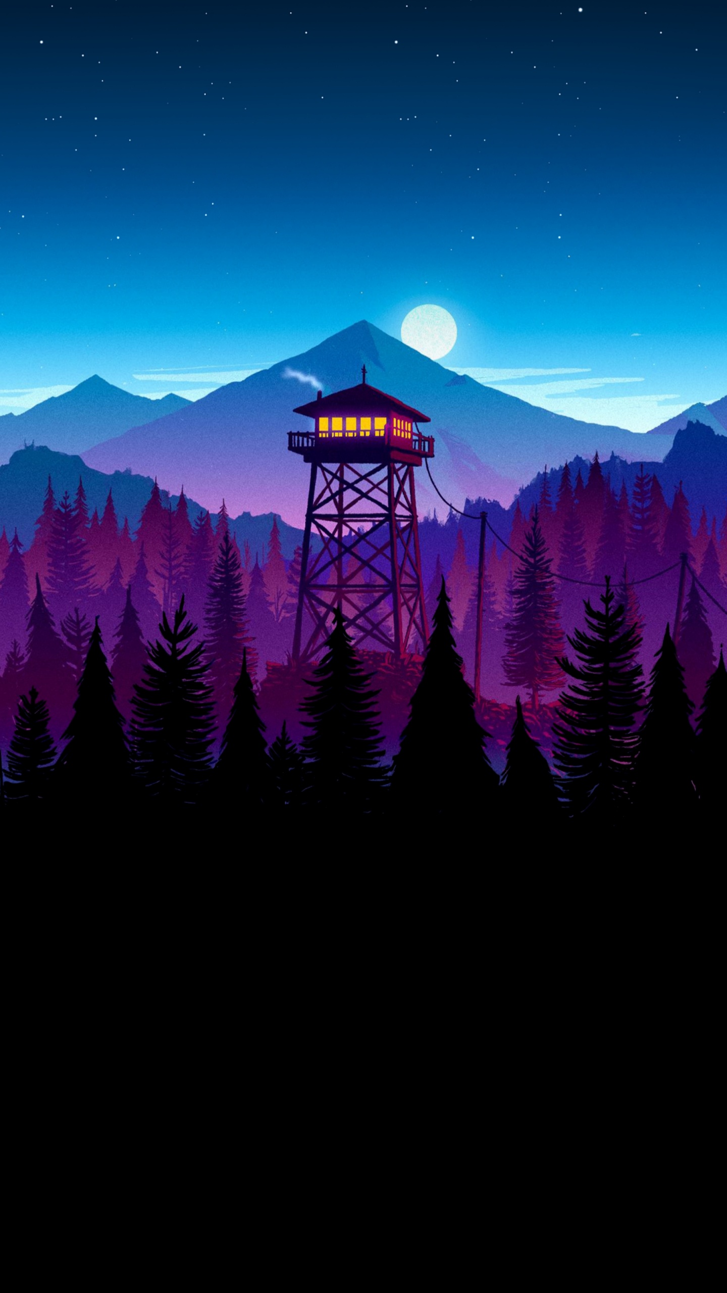 Обои Firewatch, смартфон, планшет, вечер, сумрак в разрешении 1440x2560