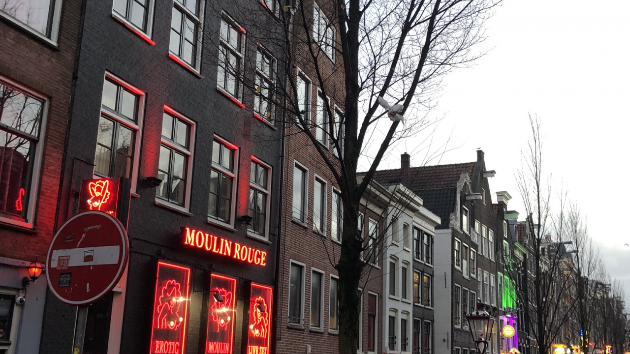 Обои Амстердам, улица, окно, городок, соседство в разрешении 1280x720