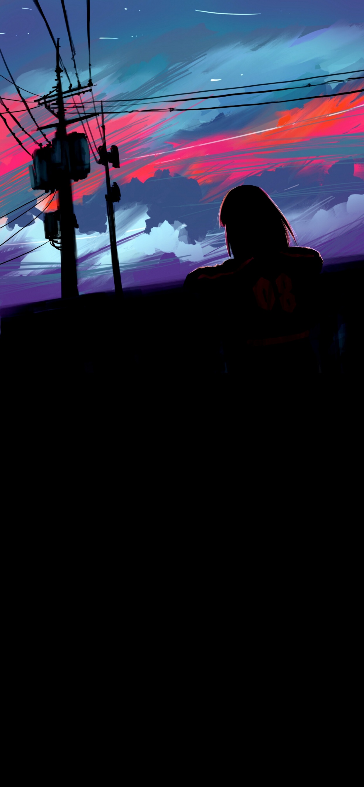 Обои амолед, OLED, ios, сумрак, пурпур в разрешении 1242x2688