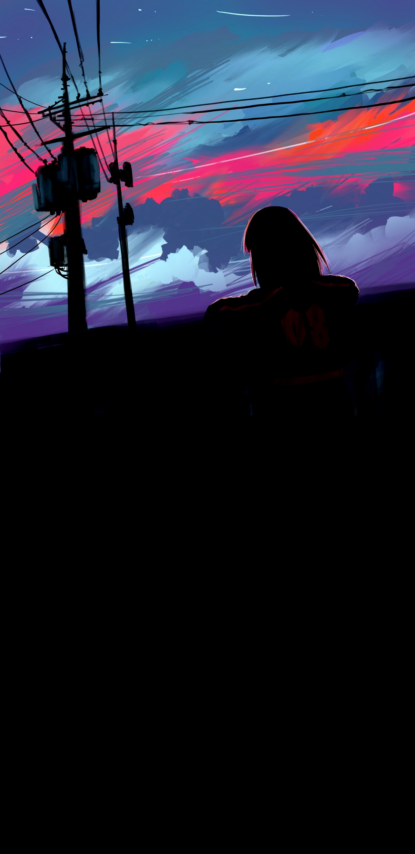 Обои амолед, OLED, ios, сумрак, пурпур в разрешении 1440x2960