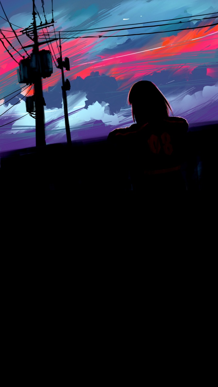 Обои амолед, OLED, ios, сумрак, пурпур в разрешении 720x1280