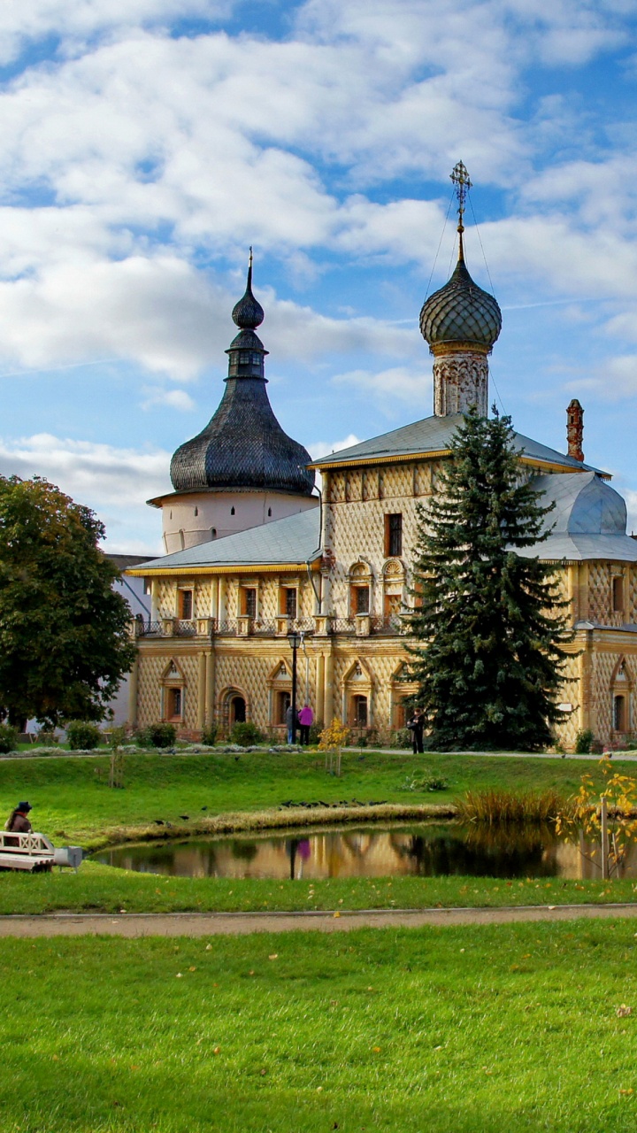 Обои Ростов, имущество, величественный дом, дерево, Великом Новгороде в разрешении 720x1280