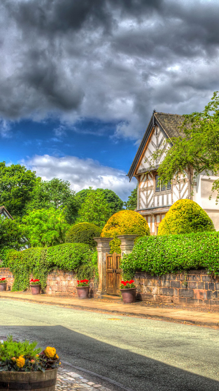 Обои городок, свойство, родина, дерево, деревня в разрешении 750x1334