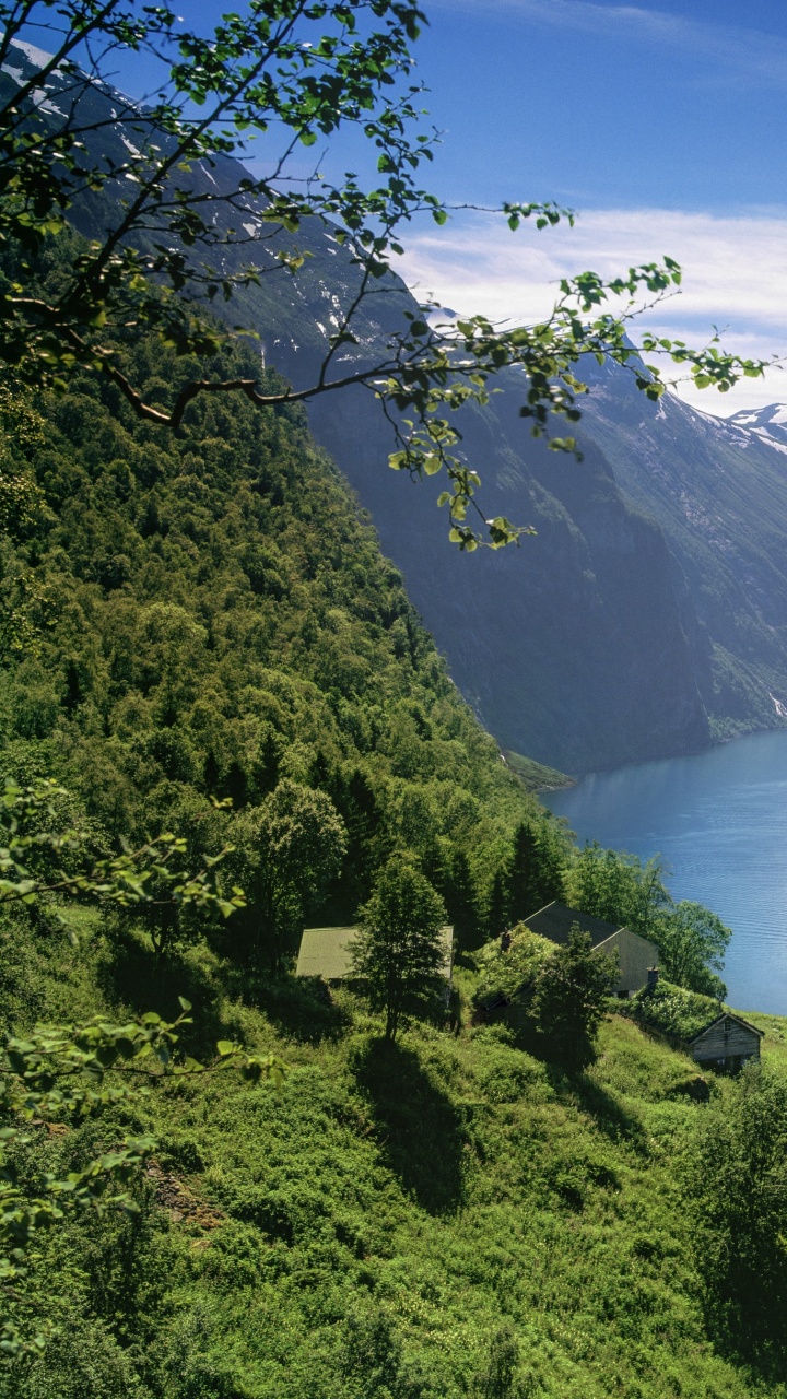 Обои фьорд, гейрангер, нагорье, гидроресурсы, горная станция в разрешении 720x1280