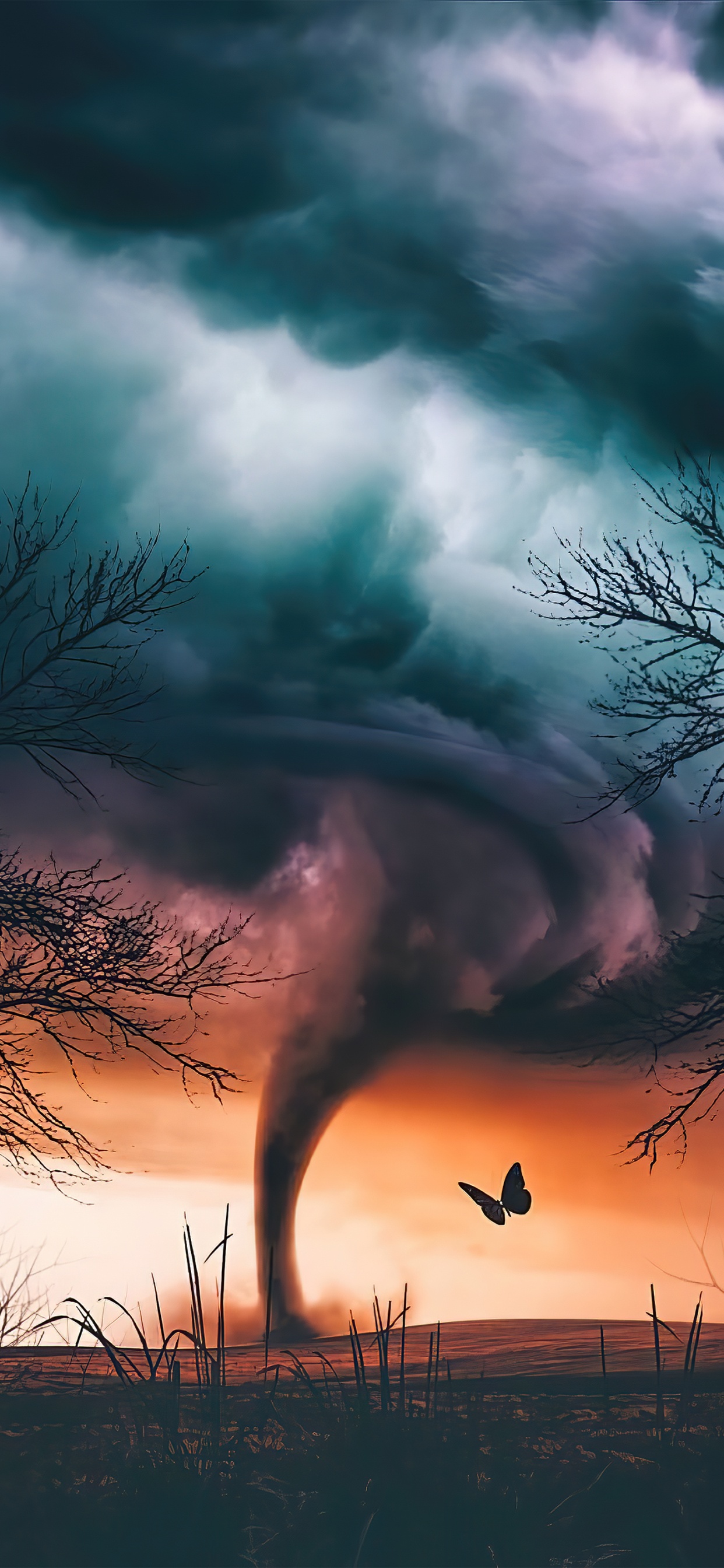 Обои фэнтези, пейзаж, Фантастику, облако, атмосфера в разрешении 1242x2688