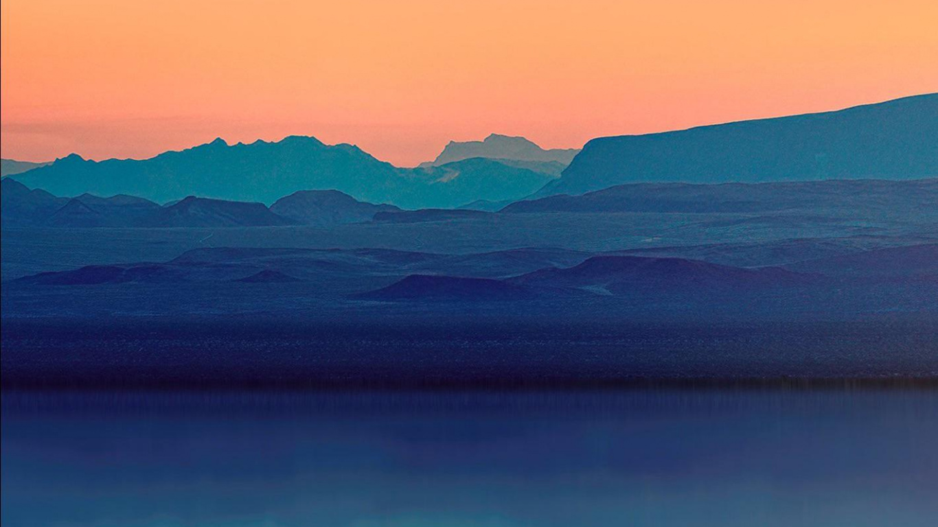 Обои пейзажная живопись, вода, послесвечение, Апельсин, облако в разрешении 1366x768