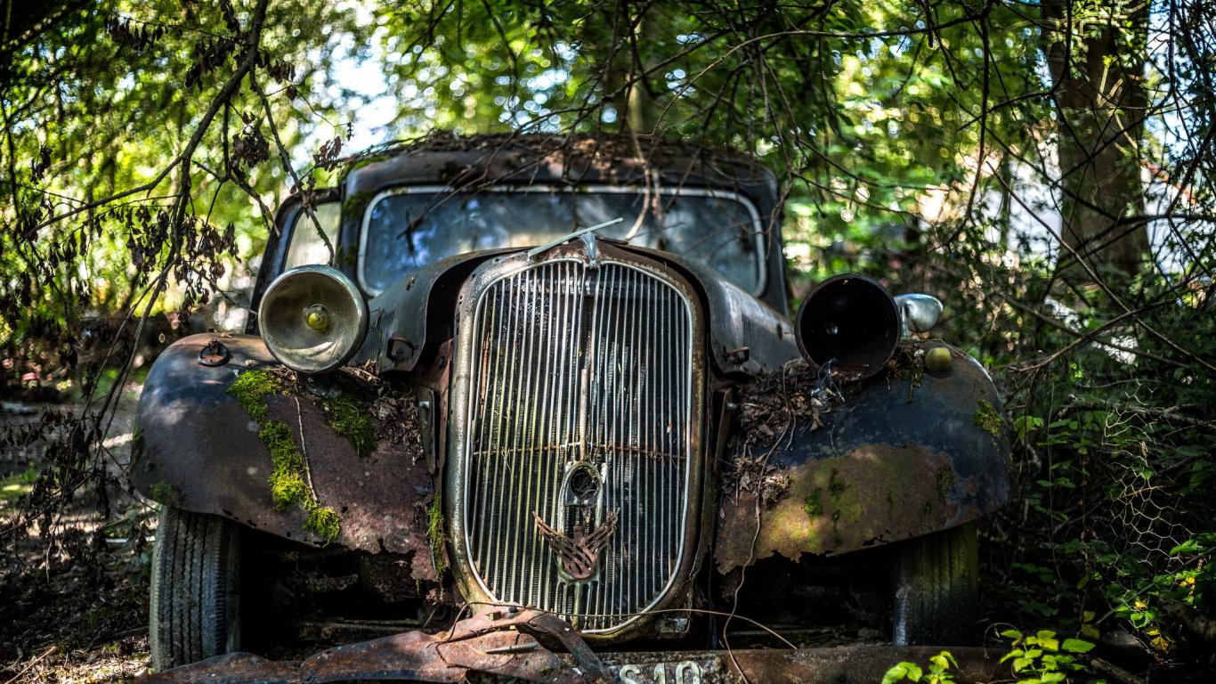 Обои старинная машина, компактный автомобиль, авто, Классика, старинный автомобиль в разрешении 1366x768