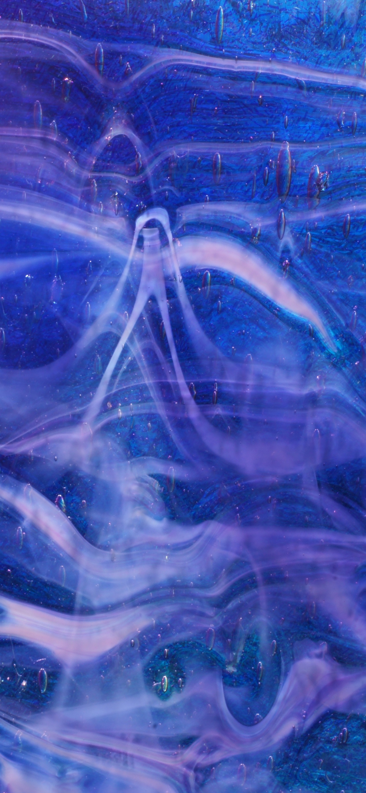 Обои Стекло искусства, стекло, текстура, арт, синий в разрешении 1242x2688