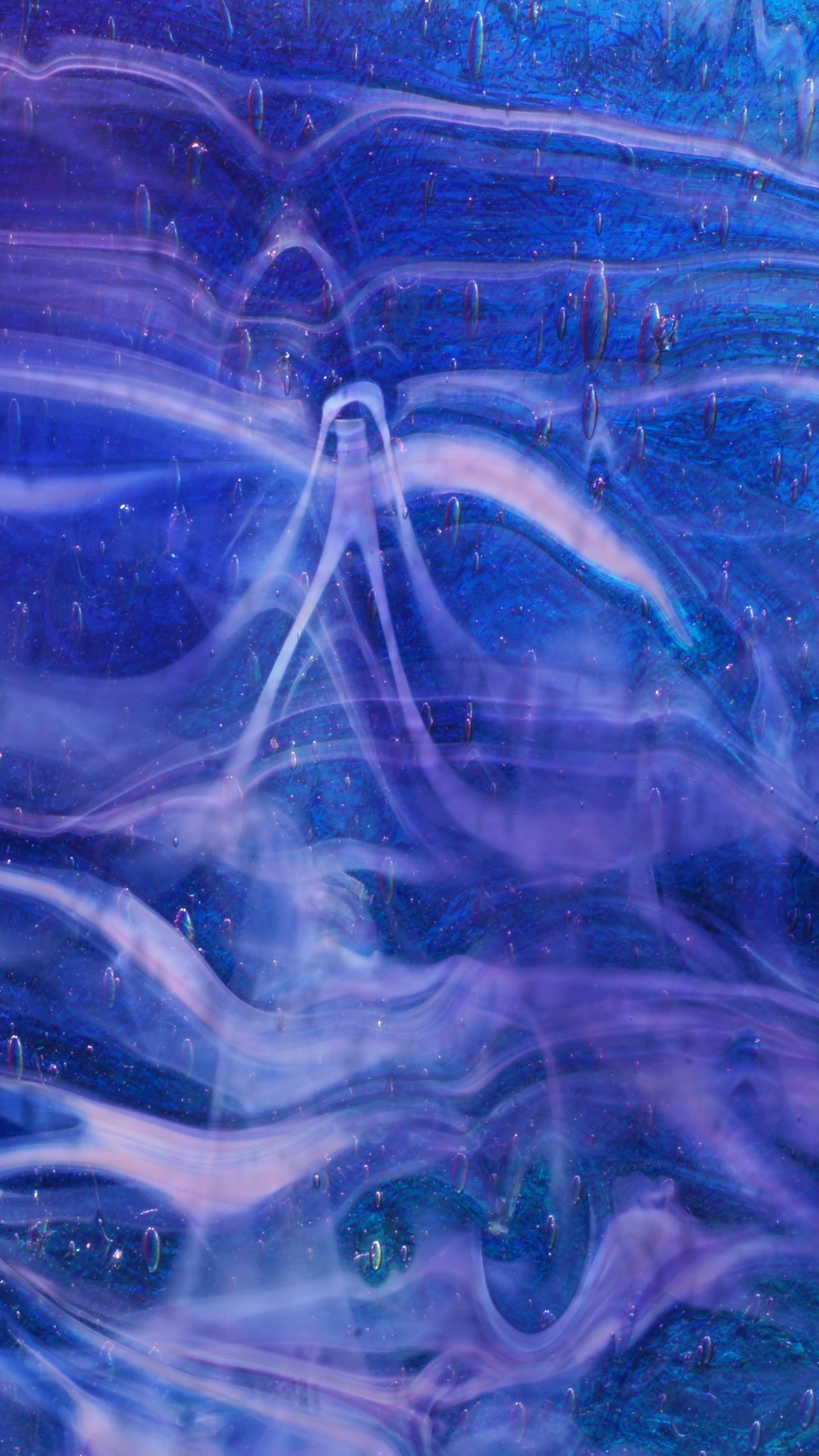 Обои Стекло искусства, стекло, текстура, арт, синий в разрешении 1440x2560