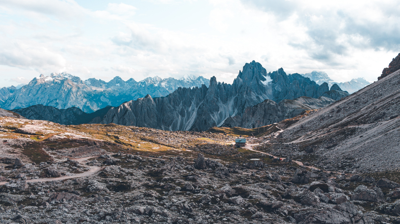 Обои природный ландшафт, небо, дикая местность, ледник, горный рельеф в разрешении 1366x768