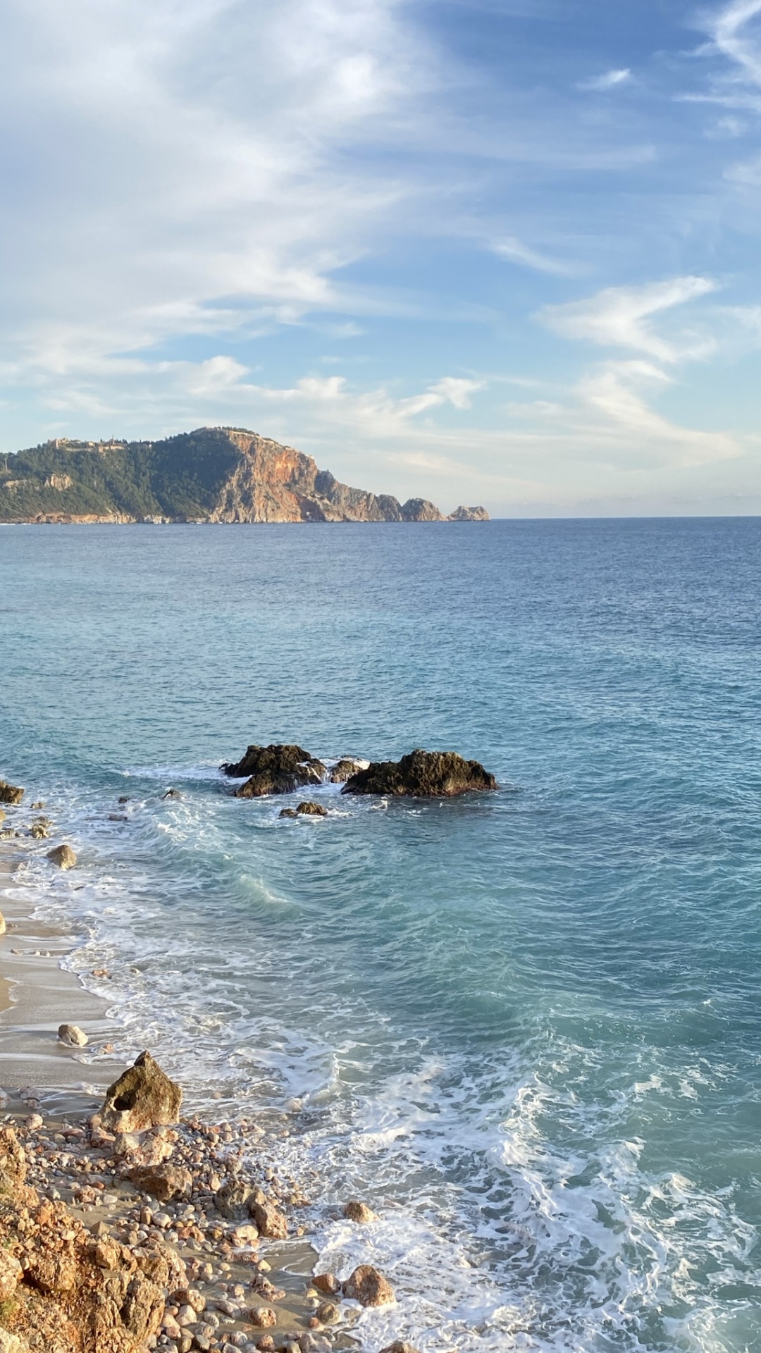 Обои Клеопатра Бич, побережье, ветровая волна, вода, облако в разрешении 1080x1920