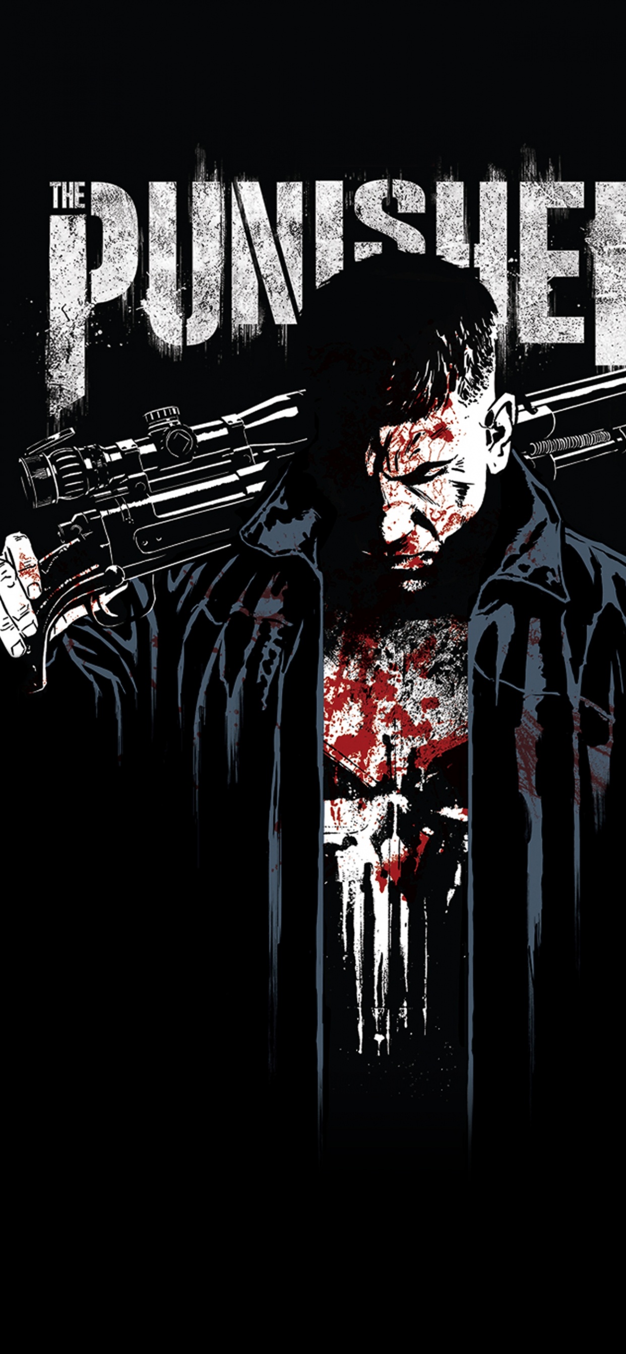 Обои каратель настенное искусство, Каратель, удивительный человек-паук 129, постер, холст в разрешении 1242x2688