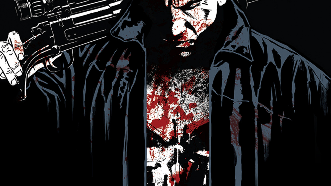 Обои каратель настенное искусство, Каратель, удивительный человек-паук 129, постер, холст в разрешении 1366x768