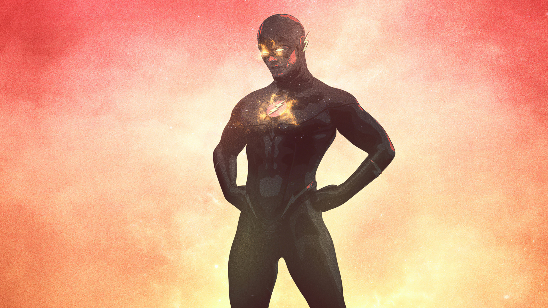 Обои стояние, мужчина, постер, супергерой, дизайнер в разрешении 1920x1080