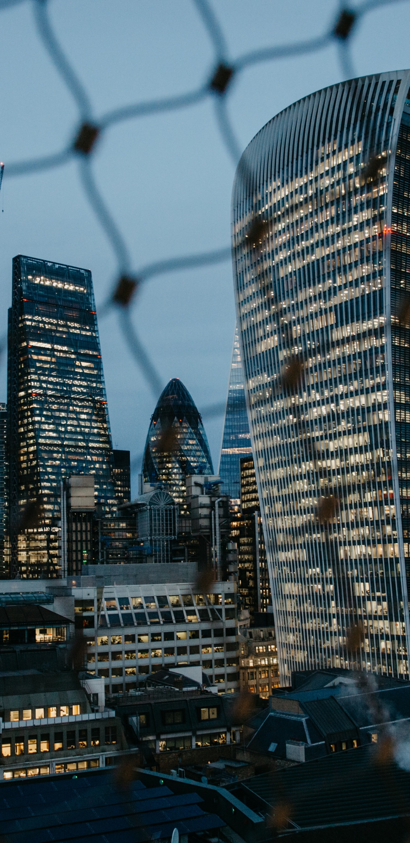 Обои городской пейзаж, линия горизонта, метрополия, осколок, небоскреб в разрешении 1440x2960