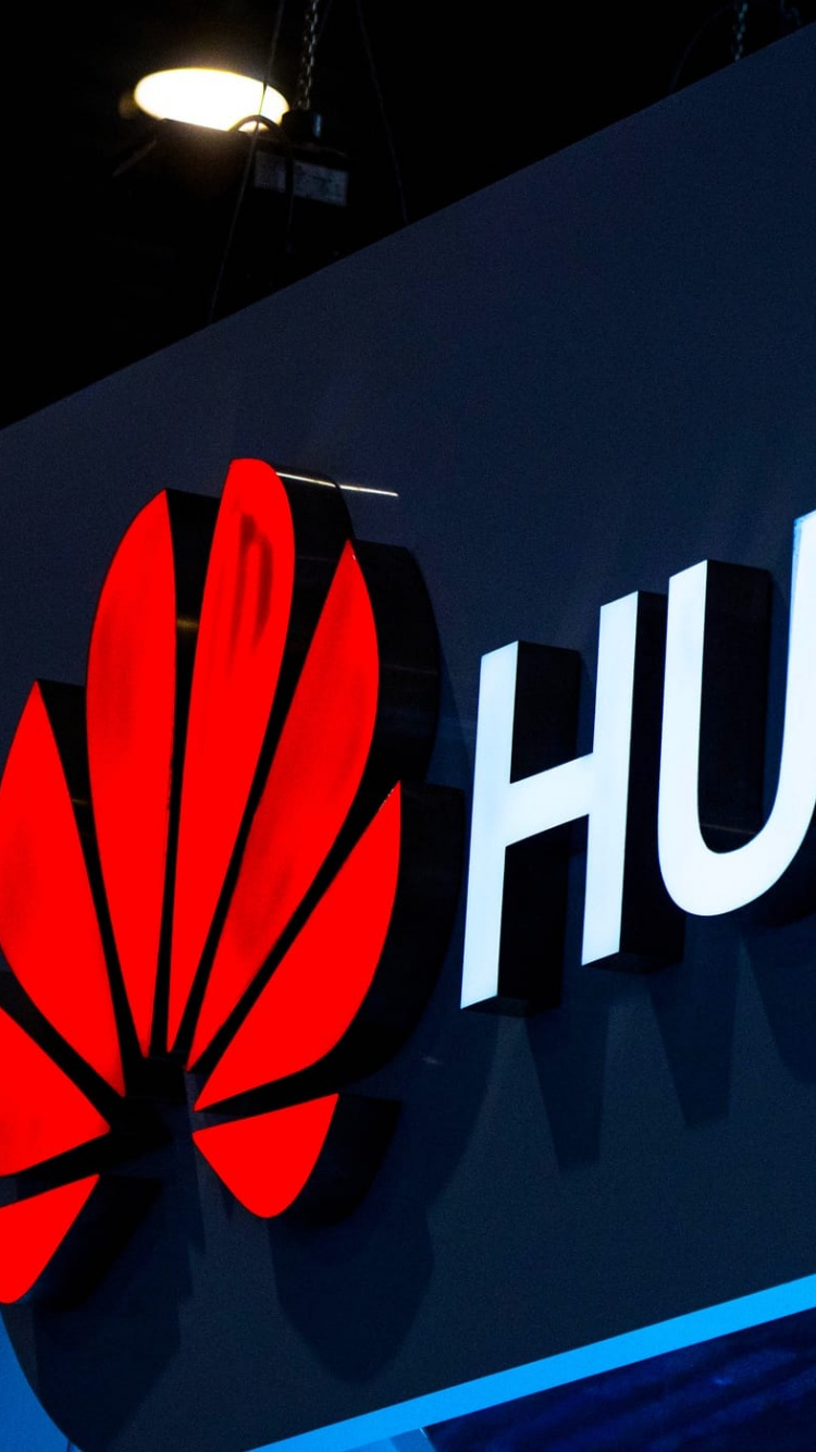 Обои Huawei, смартфон, лого, неон, вывеска в разрешении 750x1334