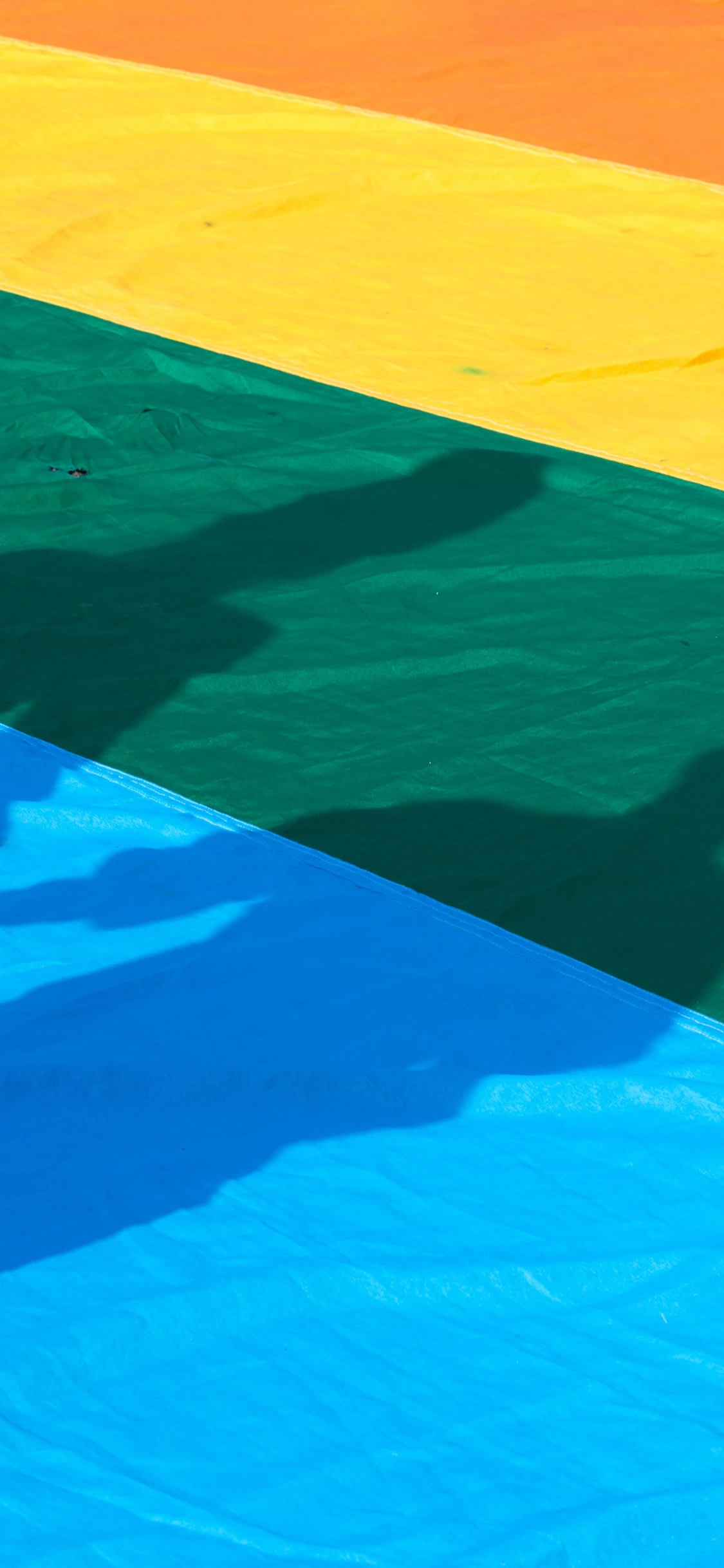 Обои синий, зеленый, бирюза, желтый, лазурный в разрешении 1125x2436