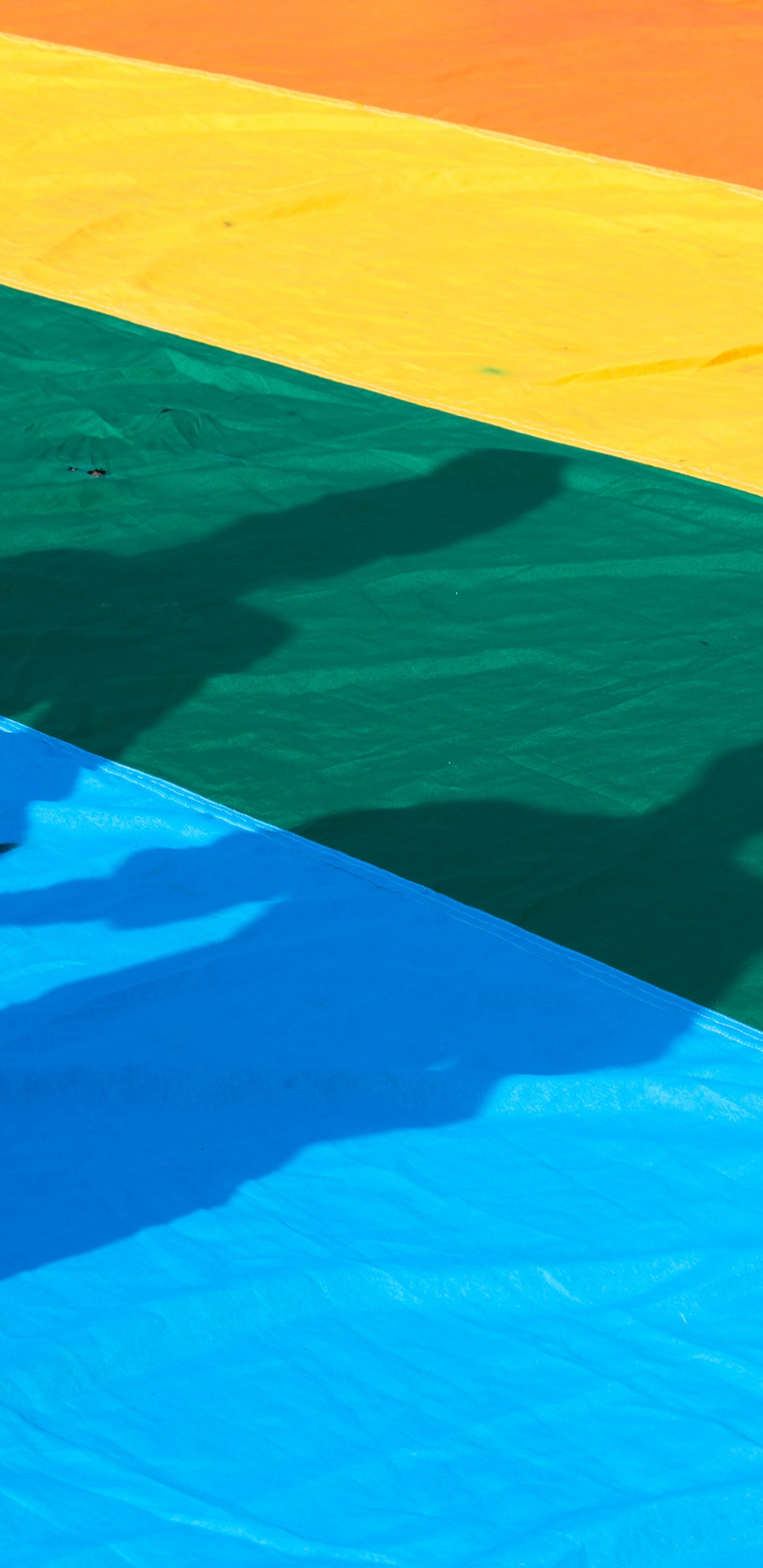 Обои синий, зеленый, бирюза, желтый, лазурный в разрешении 1440x2960