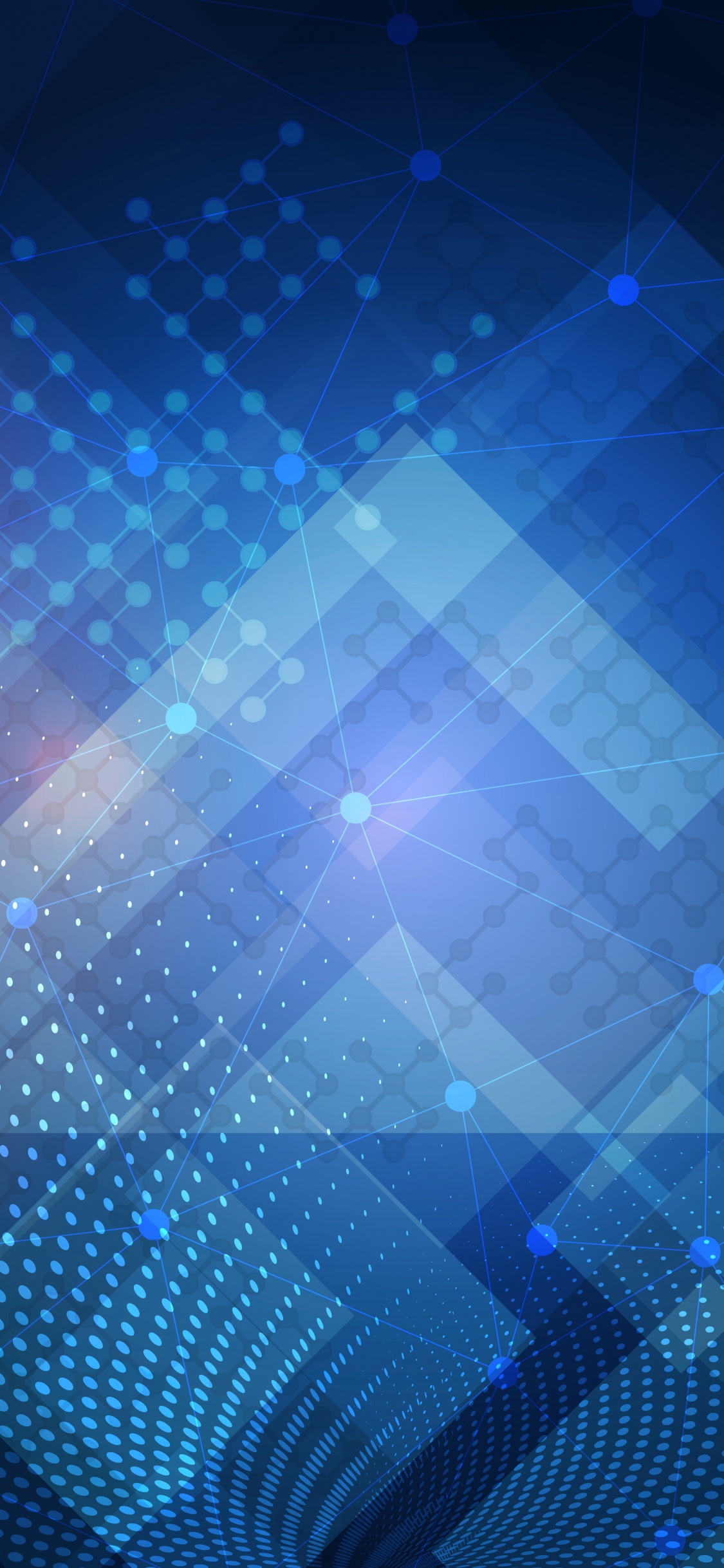 Обои абстрактное искусство, векторная графика, арт, иллюстрация, синий в разрешении 1125x2436