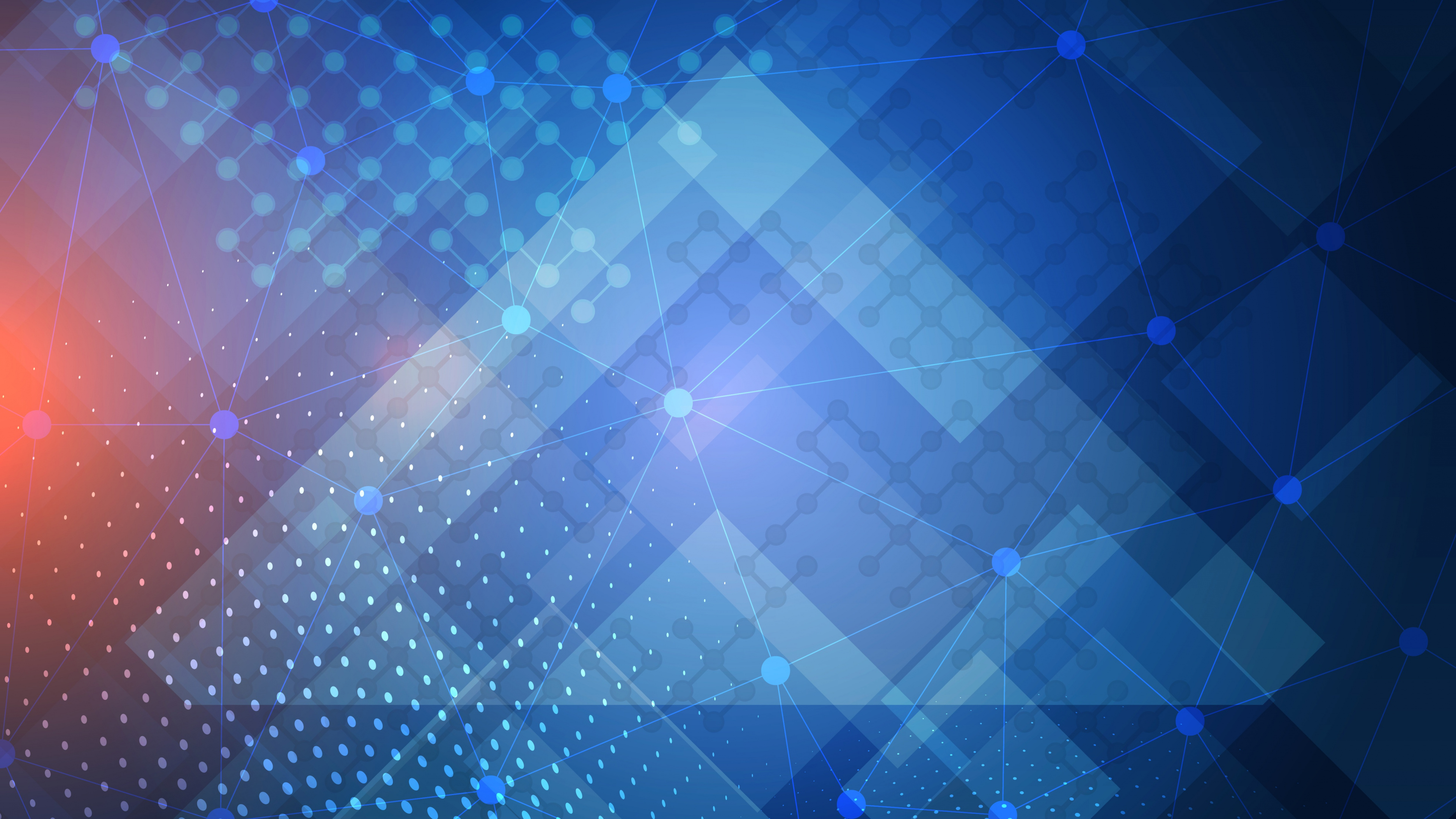 Обои абстрактное искусство, векторная графика, арт, иллюстрация, синий в разрешении 3840x2160