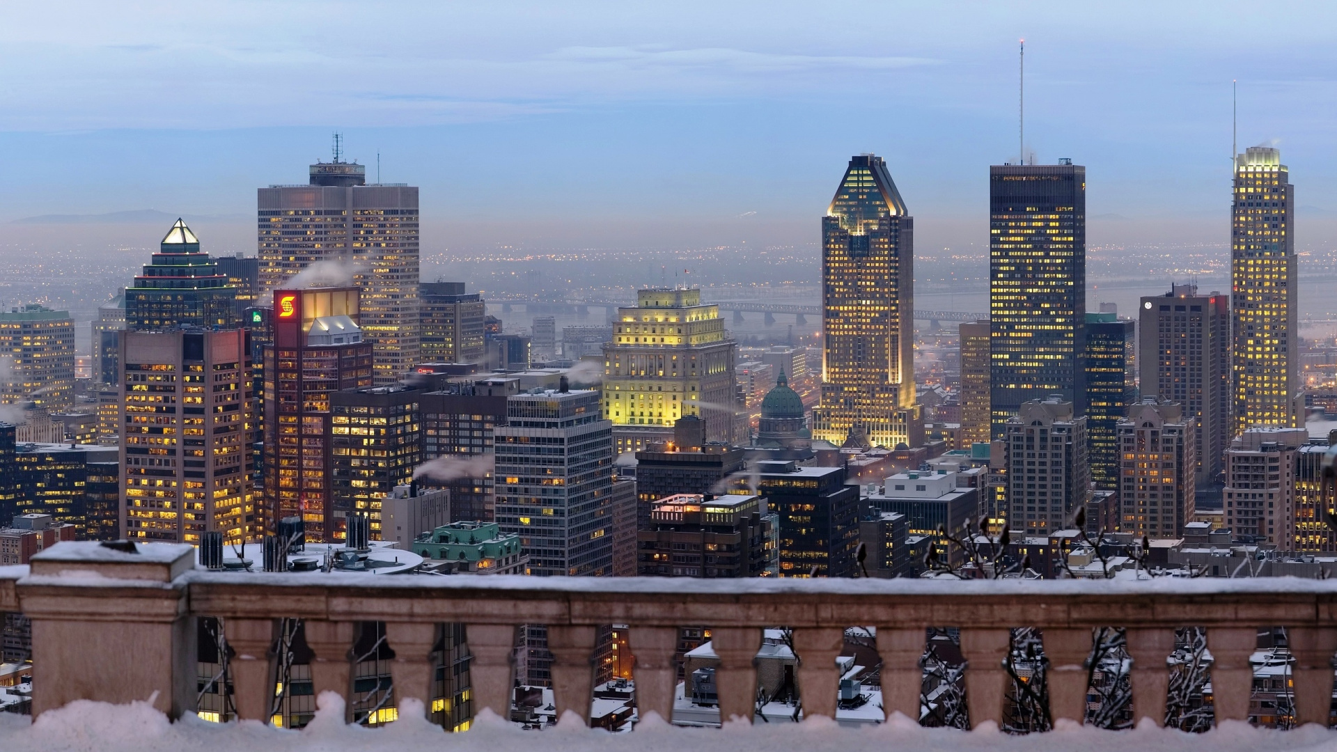 Обои Маунт Роял, Озеро Бивер, город, городской пейзаж, линия горизонта в разрешении 1920x1080