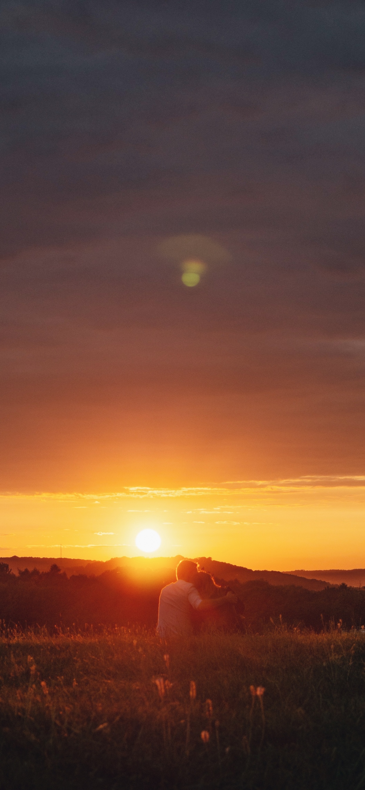 Обои любовь, горизонт, закат, восход солнца, солнце в разрешении 1242x2688