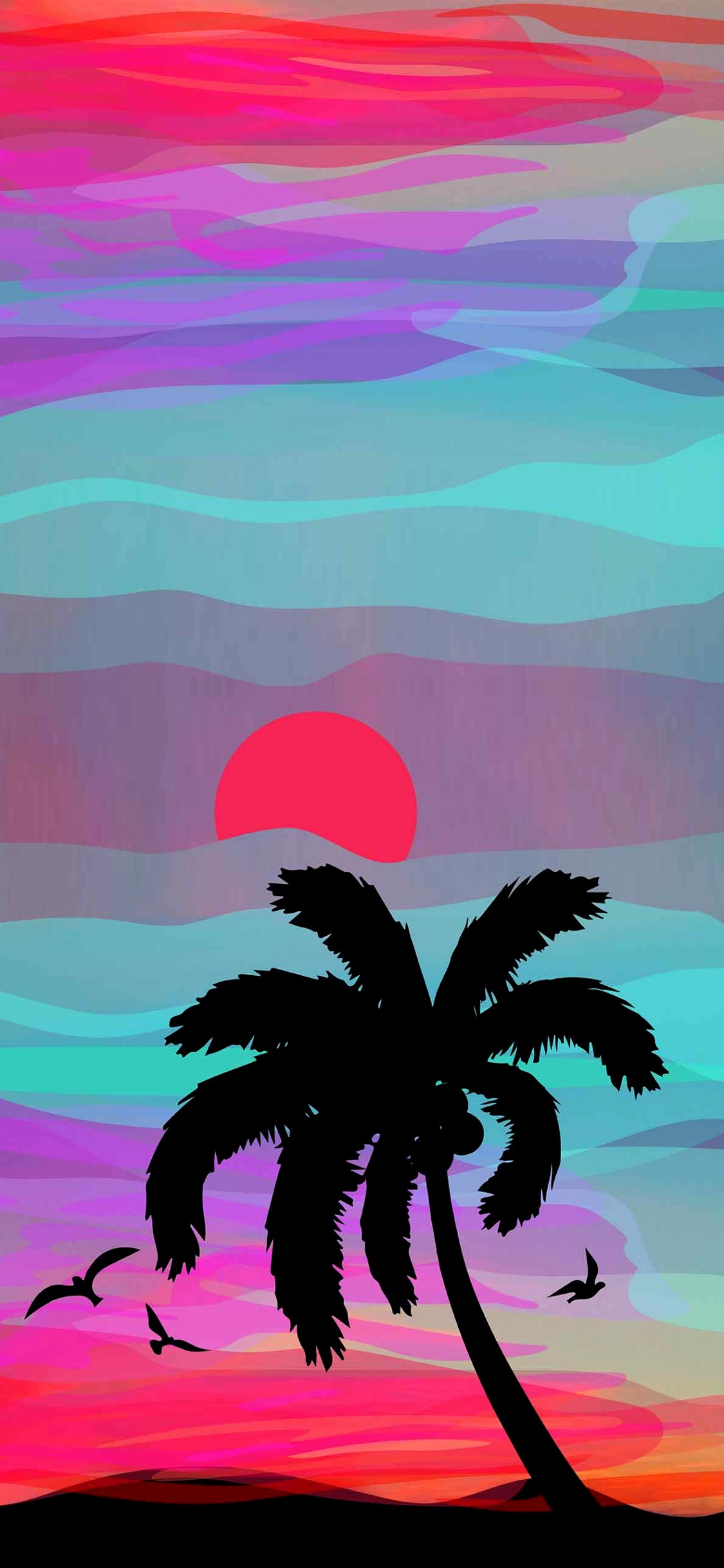 Обои визуальное искусство, свет, лазурный, зеленый, природа в разрешении 1125x2436