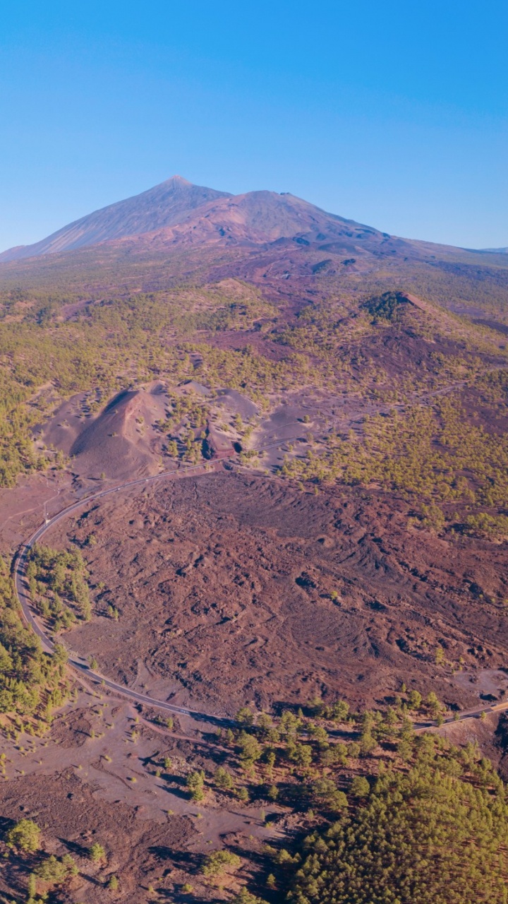 Обои хребет, вулкан, потухший вулкан, пейзажи гор, щитовой вулкан в разрешении 720x1280